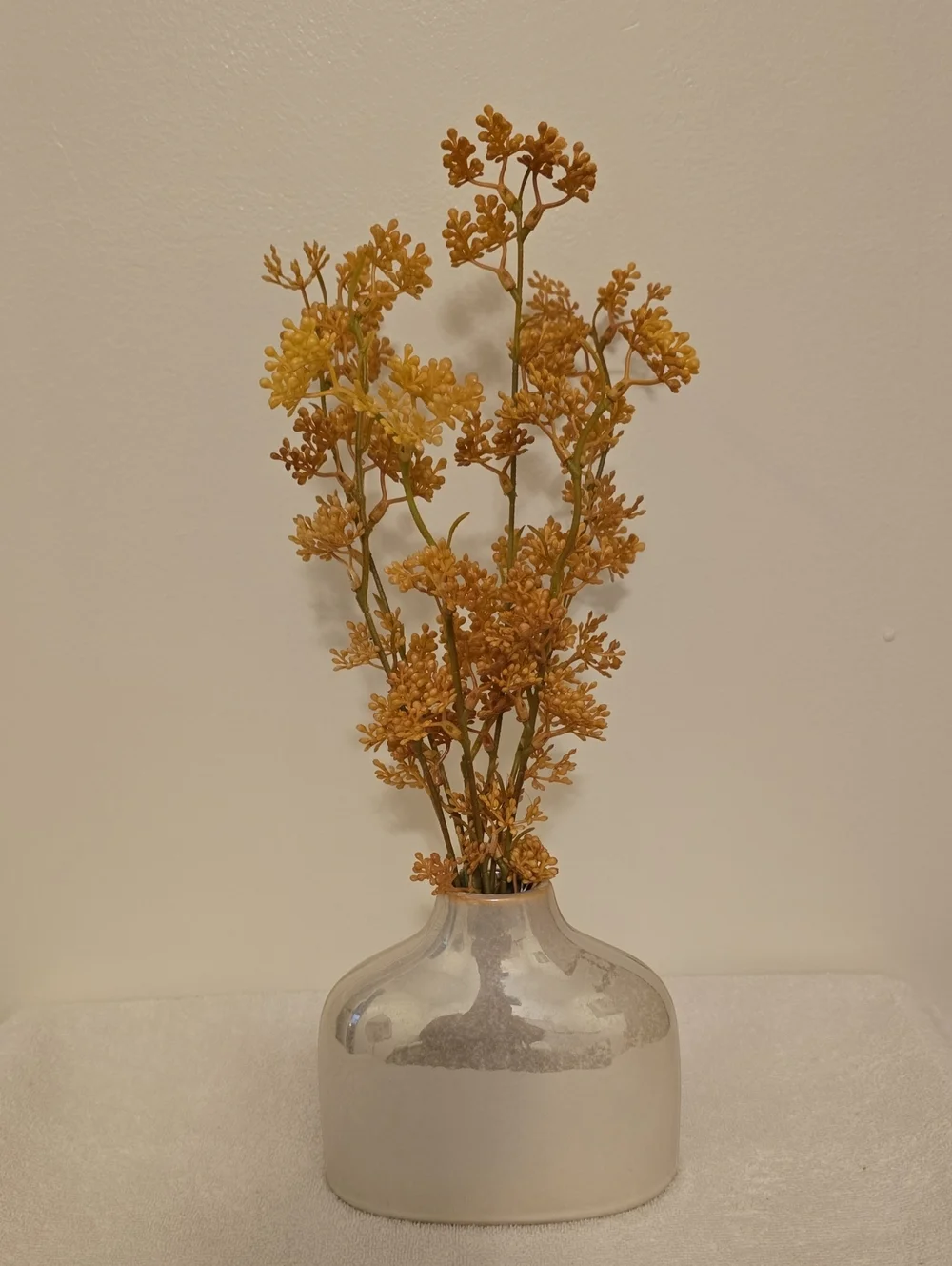 NWT Fall Florals In Opalescent Style Vase